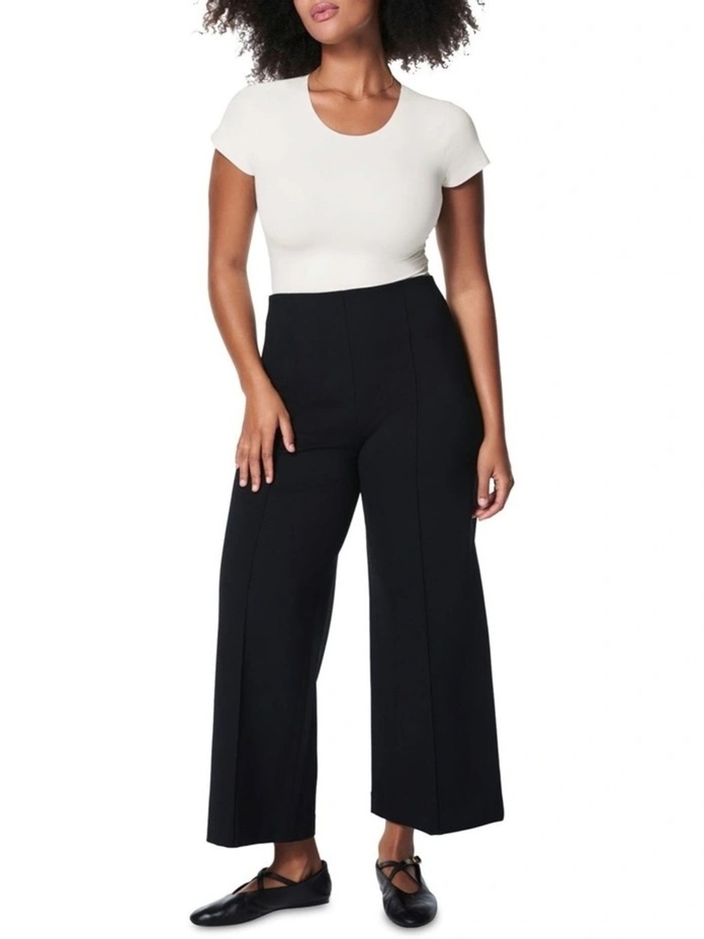 SPANX PERFECT PULL ON WIDE LEG PONTE PANTS
